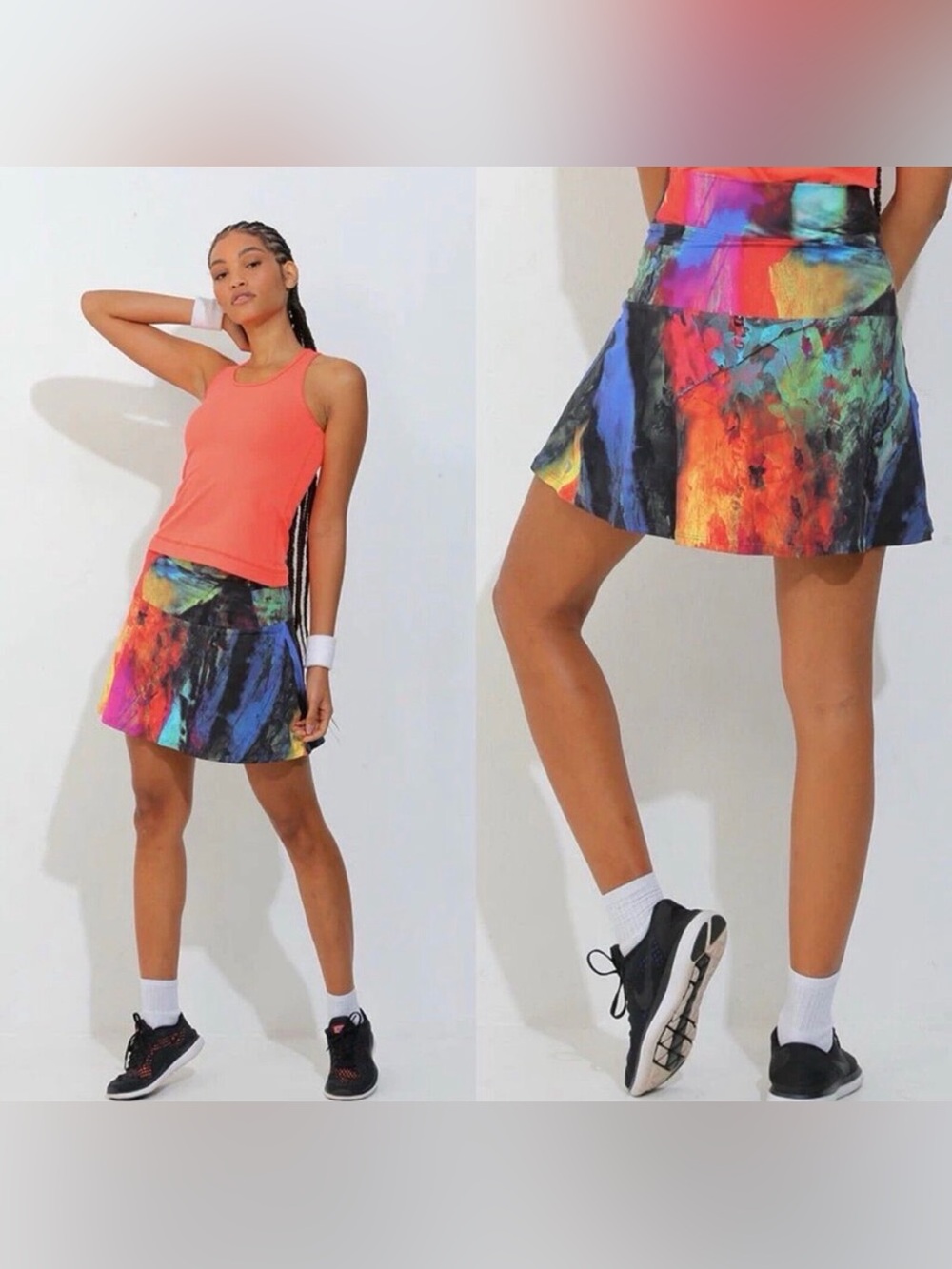 Nwt Dona Jo Tennis Pickleball Skort Size 2 (L) Multi Color